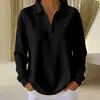 Top casual de punto gofrado de manga larga con cuello camisero para mujer, moda europea y americana 2026, desarrollado por Anno, para tiendas independientes de Amazon