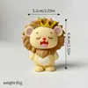 Decoraciones de pastel con temática de animales: mono, león, jirafa, elefante, arcoíris, árbol pequeño, adornos de mesa, decoración de mesa de postres