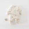 Roupas acolchoadas para recém-nascidos bebê recém-nascido 40g traje borboleta espesso macacão pijama de algodão puro antibacteriano classe A para bebês