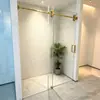 Fábrica de Foshan al por mayor, mampara divisoria de rodillos para puerta corrediza de baño, puerta de vidrio para separación de zona seca y húmeda, ducha, personalización