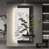 Pintura Decorativa de Entrada para Adivinación, Pintura Colgante de Planta Verde Hidropónica, Lámpara de Pared LED de Gama Alta, Pintura de Pared para Puerta de Entrada