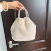 Bolsa Saco Nova Prática de Grande Capacidade Bolsa de Mão Moda Bolsa de Pele Sintética Bolsa de Pelúcia de Coelho Sintético Bolsa Tote