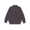 Ropa Vintage 25 Otoño/Invierno Nuevo Suéter de Color Sólido con Media Cremallera para Hombre Retro Japonés Versátil de Moda Punto Holgado