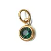 Colgante de Piedra de Nacimiento de Diciembre de Acero Inoxidable de Alta Gama para Collar DIY, Nicho Transfronterizo Europeo y Americano, 6mm