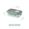 Fiambrera Dividida de Estilo Simple para Trabajadores de Oficina, Fiambrera Dividida Calentada en Microondas, Fiambrera Japonesa para Estudiantes