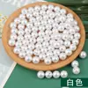 Nuevo color 12mm agujero pasante medio agujero sin color resalte imitación perla No. 2 varillas de flor especiales para manualidades DIY hechas a mano