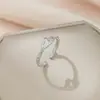 Anillo moda femenina personalidad acero de titanio no se decolora Joker lujo ligero doble capa anillo abierto alto sentido fabricantes venta al por mayor