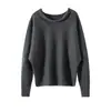 Diseño Romántico con Escote Bardot~ Suéter de Punto Batwing 100% Cachemira Pura Consinee para Mujer, Corte Holgado, Suéter Elegante y con Estilo