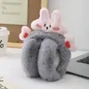 Orejeras Cálidas de Animalitos de Dibujos Animados Coreanos, Plegables, de Terciopelo y Engrosadas, Lindos Bolsillos para Orejas, Orejeras Cálidas y a Prueba de Frío para Salir