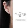 Pendientes de Plata de Ley S999 para Mujer, Pendientes Sencillos y Compactos, Pendientes de Prevención de Perforaciones, Barras para Orejas, Pendientes de Plata Pura