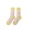 Calcetines de Moda Originales Asimétricos Estilo AB para Mujer Calcetines de Algodón de Verano Zhejiang Arte de Dibujos Animados Personalizado Calcetines de Algodón de Tubo Medio para Hombres y Mujeres
