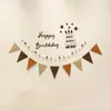 Ins Bosque Tela No Tejida Arreglo de Cumpleaños Bandera de Fiesta Banner de Flores Atmósfera de Escena Fieltro Feliz Cumpleaños
