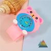 Relógio Animal Anime Infantil Relógio Pat Relógio Desenho Animado Jardim de Infância Escola Primária Silicone Anel Pat Ventilador Relógio de Quartzo