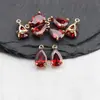 Pendientes de collar con colgante de anillo tipo gota exquisito chapado en oro real de 18 quilates, accesorios de joyería semiacabados