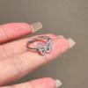 Anillo Abierto Anillo para Mujer Estilo Frío Juego de Anillos Estilo Dulce y Cool Sexy Joyería Anillo de Mariposa de Alta Gama Anillo