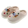 Pantuflas de invierno de felpa y algodón para mujer, cálidas para el hogar interior, antideslizantes, con suela gruesa, de dibujos animados, de pelo, para hombre, venta al por mayor de invierno