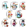Nuevos 24 Piezas Enano Navideño Muñeco de Nieve de Madera Decoraciones Colgantes Navideñas de Madera Lindo Colgante Decorativo de Muñeco de Nieve