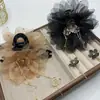 Ramas Doradas y Hojas de Jade Peonía Borla Pasador de Pelo Dulce Atmósfera de Foto Pinza para Sujetar el Cabello Accesorios para el Cabello Suaves y Sofisticados Tocado
