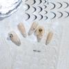 Gradiente Pequeno Francês Nail Art Adesivos Clássico Preto e Branco Crescente Vermelho Auxiliar Patch Decorações de Unhas Internet Popular Explosões