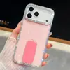 Capa de Diamante com Glitter Adequada para Apple 18 Pro Max, Capa com Suporte Espelhado e Pó de Glitter para iPhone 16E, 17 Pro Transfronteiriça