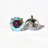 Brincos de Zircônia 5A com Garras e Base Redonda de Titânio F136, Piercings de Nariz, Piercings de Hélice, Piercings de Lábio, Fabricante de Joias para Piercing de Liga de Titânio em Estoque