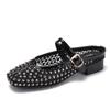 Zapatillas de Malla con Diseño de Diamantes Transpirables con Punta Abierta para Mujer para Usar Sandalias Slip-On con Tira Trasera Estilo Francés 185-8