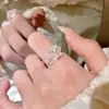 Anillo de Cuerda Elástica Violeta con Cuentas para Mujer en Verano, Diseño de Nicho Dulce y Sencillo, Anillo de Aspecto Elegante y Versátil
