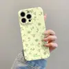 Funda floral verde adecuada para iPhone 17 Pro Max, funda de teléfono creativa 16, cubierta protectora 15, caricatura 14, película