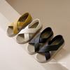 Sandalias de Tacón Grueso con Tiras Cruzadas que Cubren el Talón de Gran Tamaño para Mujer, Comercio Exterior, Nuevo Estilo Retro Romano, Sandalias de Doble Uso