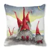 Feliz Navidad Viejo Barba Blanca Gnomo Piel de Durazno Encriptada Terciopelo Decoración del Hogar Cojín de Sofá Almohada ZT420