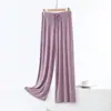Estilo Temporada de Primavera Nuevo Versión Coreana Pantalones Acampanados de Algodón Bit Versión Coreana Talla Grande Sueltos Casuales Pantalones de Pierna Ancha Pantalones Falda de Dobladillo Ancho para el Hogar Pantalones de Mujer