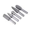 Set de 5 piezas de fresa rotatoria de forma especial para carpintería, cuchillo de talla en madera, cabeza de lijado para talla de madera y raíces, fresa rotatoria para repujado