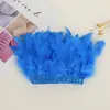 Directo de fábrica pieza de rasgar fuego tela de plumas accesorios hechos a mano diy ropa falda plumas decorativas venta al por mayor