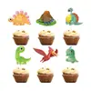 Guirlanda temática de dinossauro em desenho animado transfronteiriça, decoração de festa de aniversário infantil, decoração de festa com guirlanda de papel temática de floresta