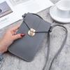 Directo de fábrica moda para mujer hebilla de candado bandolera cuero PU pantalla táctil billetera para teléfono móvil billetera pequeña de estudiante retro para mujer