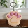 Botón de Pata de Gato de Dibujos Animados Llavero Colgante Alivio del Estrés Lindo Pareja Decoración para Coche Bolsa Mini