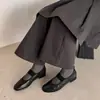 Zapatos de Abuela Super Suaves de Piel de Oveja, Estilo Coreano, Sencillos y Discretos, Primavera 2026, Tacón Bajo Grueso, Punta Redonda, Zapatos Mary Jane de Cuero Genuino para Mujer