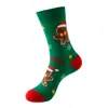 Meias Prontas para 2025 Atacado Meias de Natal Masculinas Transfronteiriças Amazon Tamanho 37-44 Meias de Cano Médio Meias Longas de Algodão Tendência Meias de Natal