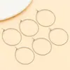 Pendientes de aro de acero inoxidable estilo europeo y americano, accesorios de joyería hechos a mano para bricolaje, materiales semiacabados para pendientes de aro en forma de U de múltiples especificaciones