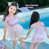 Traje de baño de una pieza sin mangas de sirena para niña 2026 Modelo Nuevo Infantil Súper Elegante Secado Rápido Alta Apariencia Traje de Baño para Bebé