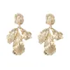 Pendientes Colgantes Exagerados Retro de Personalidad Tendencia Aleación Forma Irregular de Hoja de Ginkgo Estilo Lujo Ligero para Mujer
