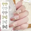Joias para Nail Art de Laço Liga Nova Luxo Acessível Popular Estéreo Ouro e Prata K Branco Gravata Borboleta DIY Artesanal Joias de Metal