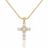 Collar Cruz Dorado Transfronterizo 2026 para Mujer, Estilo Hip-Hop Europeo y Americano, Cadena Versátil para Clavícula, Joyería de Regalo
