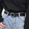 Cinturón ancho simple de Corea del Sur para mujer, combina con todo, cinturón para jeans, estilo ins, cuero suave, moderno, moderno, moderno, verano