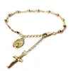 Pulsera de Latón con Colgante de Cruz de Moda y Estilo Joyería Redonda de Personalidad Accesorio de Mano Casual Generoso Nuevo de Moda para Niñas