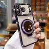 Funda de Teléfono Móvil de Lujo con Pedrería Adecuada para Apple 17 iPhone16Promax Espejo 15 Succión Magnética 14 Nueva Funda para Teléfono Móvil
