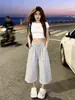 Shorts de Marca Tendência Verão Jovem High-End Unissex Calças Cropped Wide-Leg Soltas Emagrecimento Cintura Alta Shorts para Casal