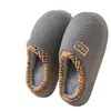 Pantuflas de Felpa Antideslizantes Estilo Retro para Interiores para Hombres y Mujeres, Ropa de Casa Universal, Cálidas para Otoño/Invierno, Pantuflas de Algodón para Dormitorio