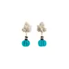 Brilhantes Brincos de Folha de Luxo para Mulheres, Brincos de Joia com Design de Abóbora em Resina de Luxo Acessível, Brincos Femininos Retrô de Nicho