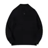 Suéter retro de rayas verticales estilo japonés Rumeng de moda para hombre, otoño, peso pesado, cuello Henley, holgado, ropa de trabajo, tejido casual